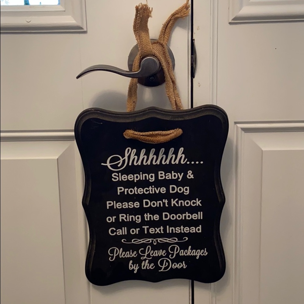 Sleeping baby sign